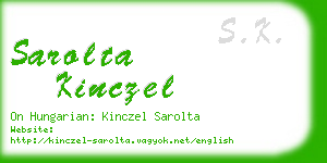 sarolta kinczel business card